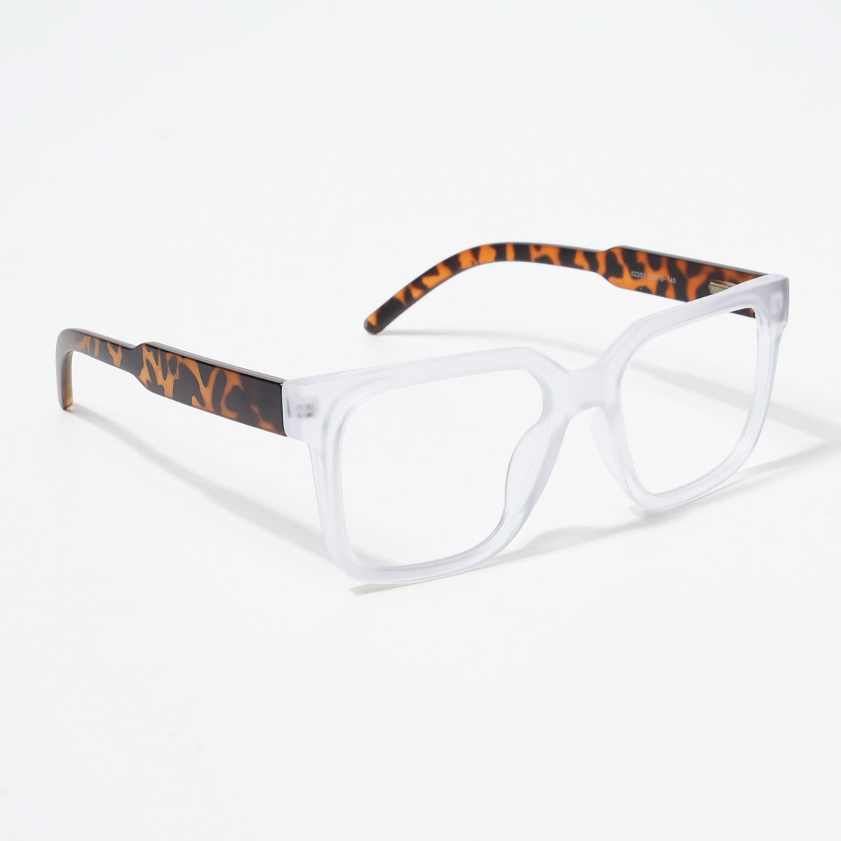 EyeJack Bell Bottom Matt Transparent Square Eyeglasses for Men & Women (62203CL382-C6)