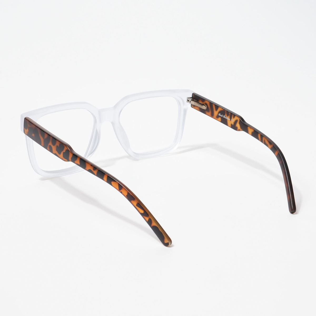 EyeJack Bell Bottom Matt Transparent Square Eyeglasses for Men & Women (62203CL382-C6)
