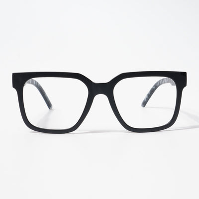 EyeJack Bell Bottom Matt Black Square Eyeglasses for Men & Women (62203CL451-C10)