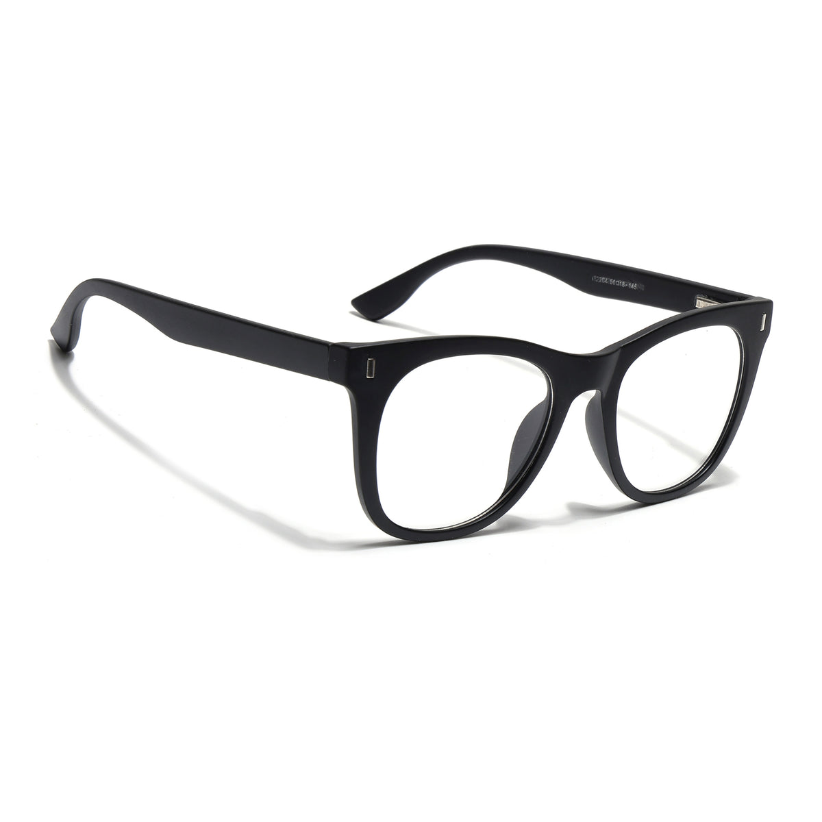 EyeJack Bell Bottom Matt Black Square Eyeglasses for Men & Women (62204CL386-C1)