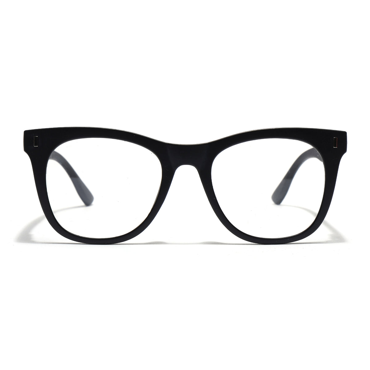 EyeJack Bell Bottom Matt Black Square Eyeglasses for Men & Women (62204CL386-C1)