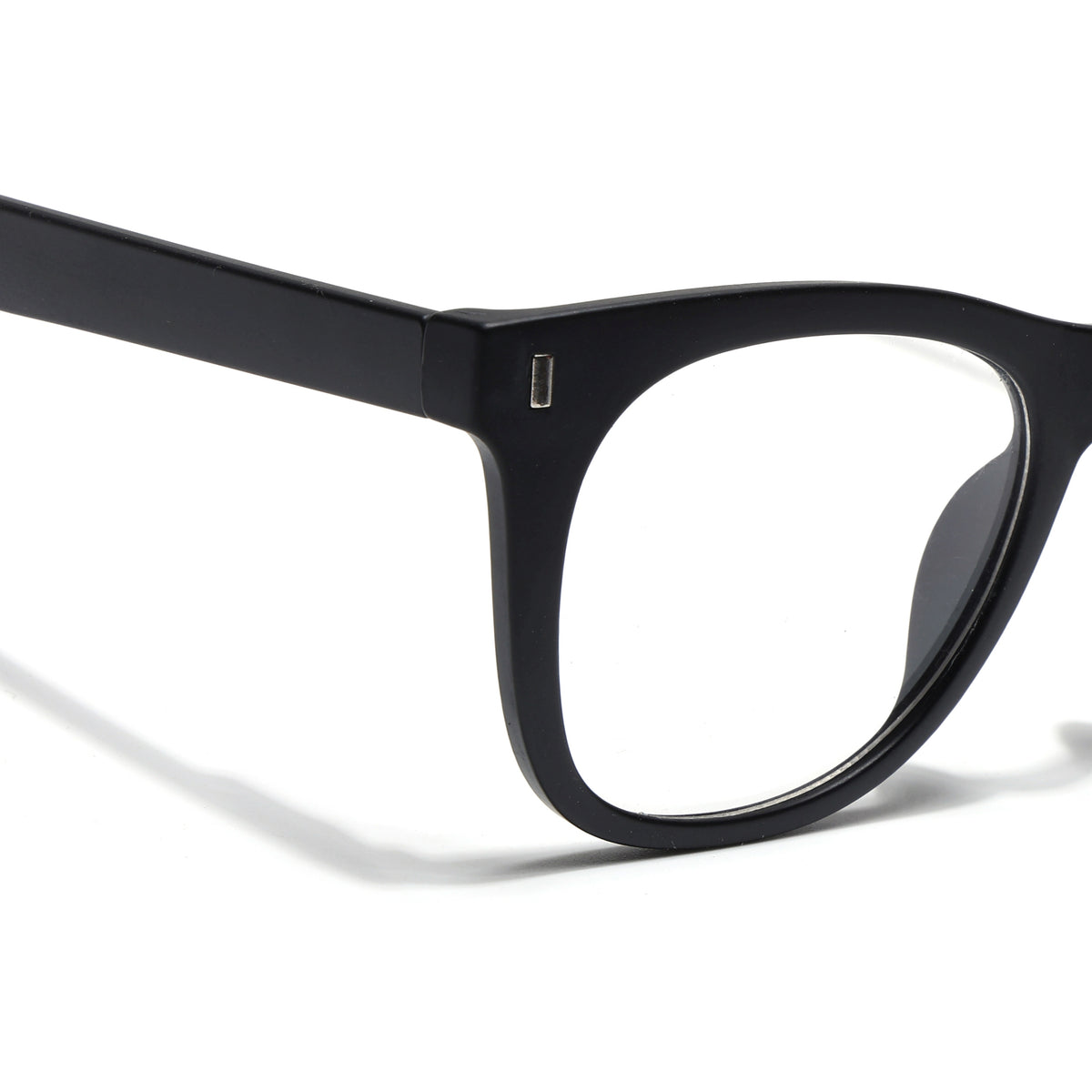 EyeJack Bell Bottom Matt Black Square Eyeglasses for Men & Women (62204CL386-C1)