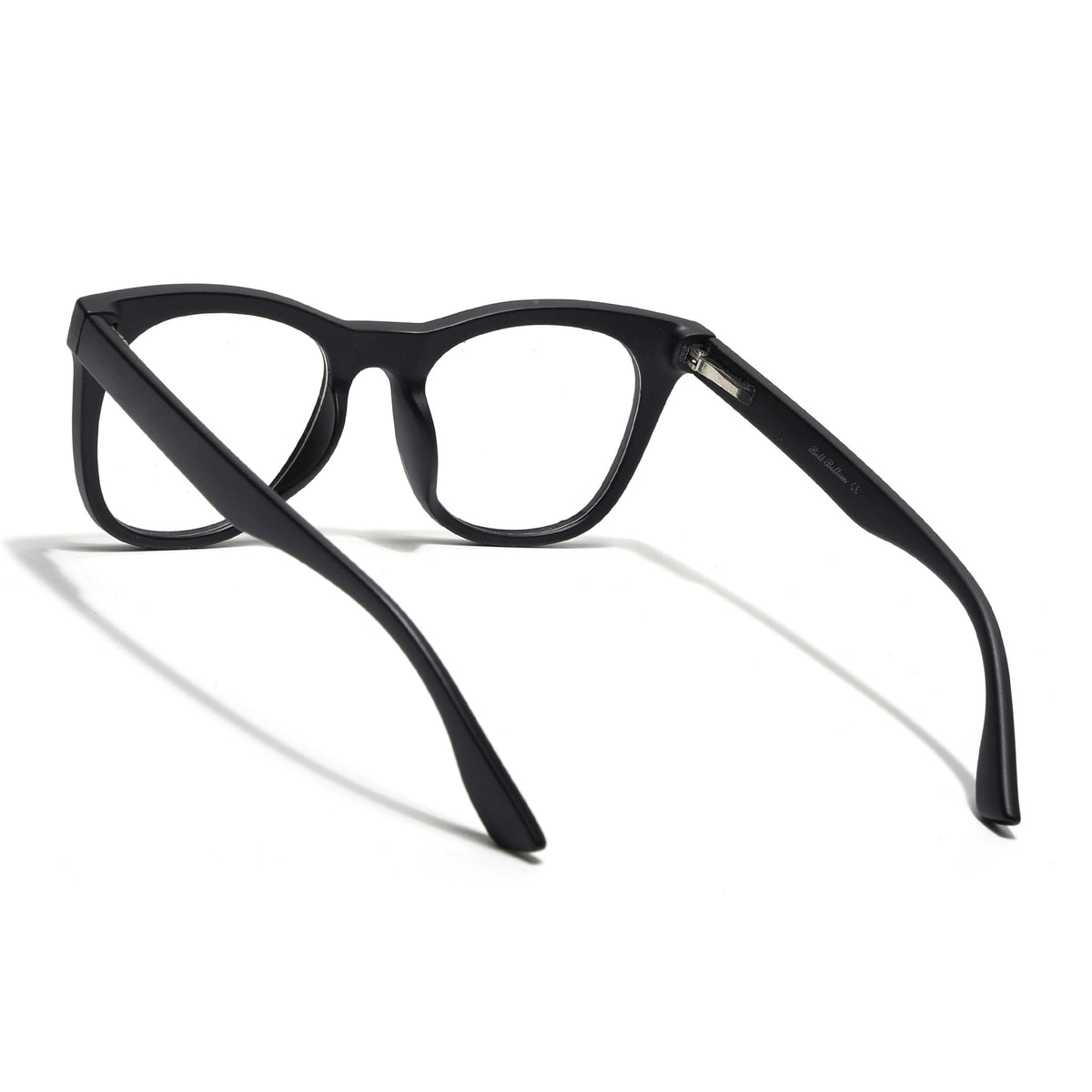 EyeJack Bell Bottom Matt Black Square Eyeglasses for Men & Women (62204CL386-C1)