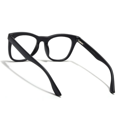 EyeJack Bell Bottom Matt Black Square Eyeglasses for Men & Women (62204CL386-C1)