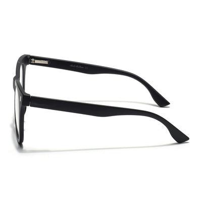 EyeJack Bell Bottom Matt Black Square Eyeglasses for Men & Women (62204CL386-C1)