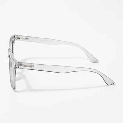 EyeJack Bell Bottom Shine Grey Square Eyeglasses for Men & Women (62204CL390-C5)