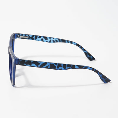 EyeJack Bell Bottom Matt Blue Square Eyeglasses for Men & Women (62204CL392-C7)