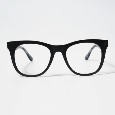 EyeJack Bell Bottom Matt Black Square Eyeglasses for Men & Women (62204CL452-C10)