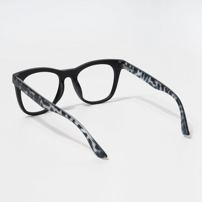 EyeJack Bell Bottom Matt Black Square Eyeglasses for Men & Women (62204CL452-C10)