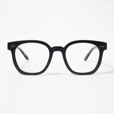 EyeJack Bell Bottom Matt Black Square Eyeglasses for Men & Women (62205CL395-C1)
