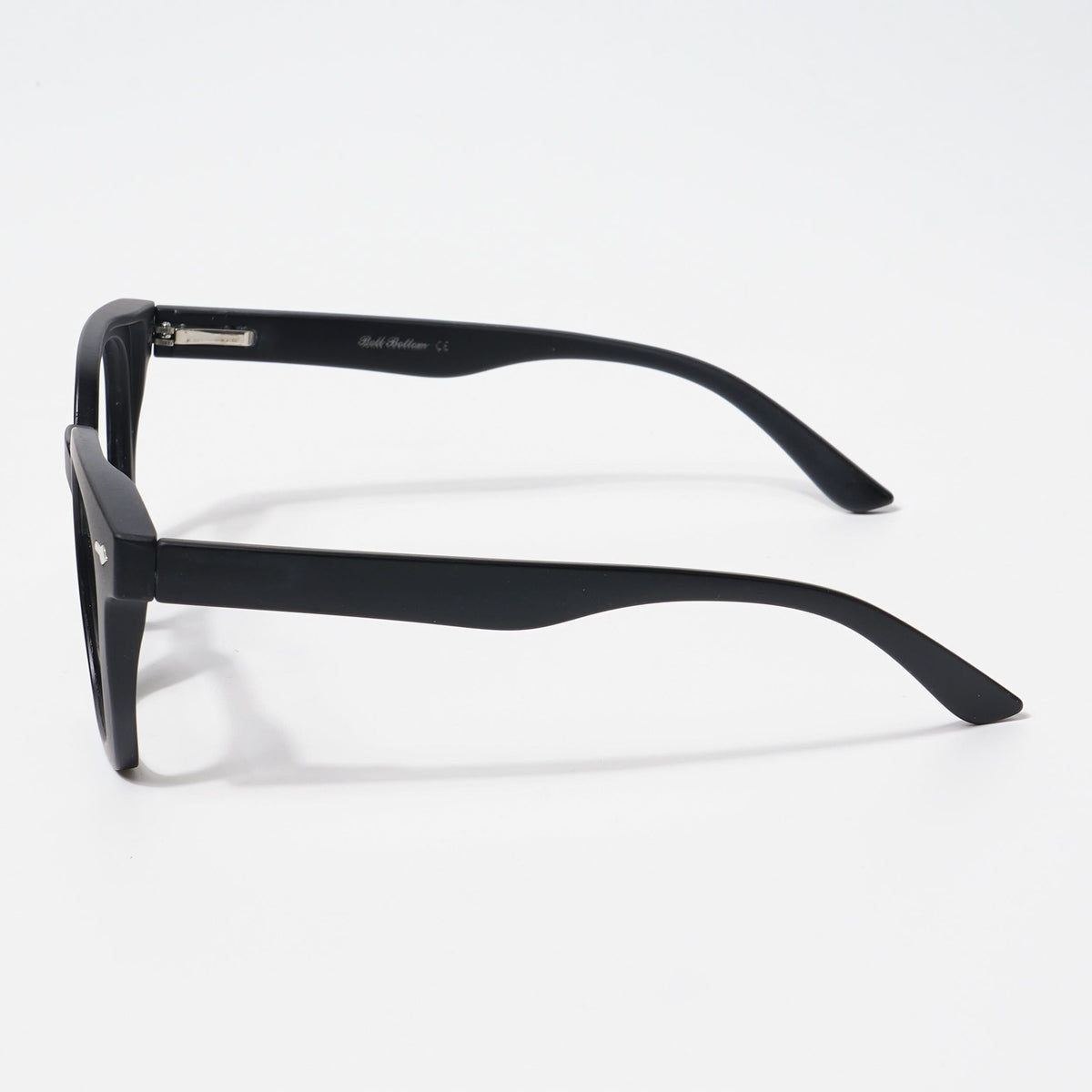 EyeJack Bell Bottom Matt Black Square Eyeglasses for Men & Women (62205CL395-C1)