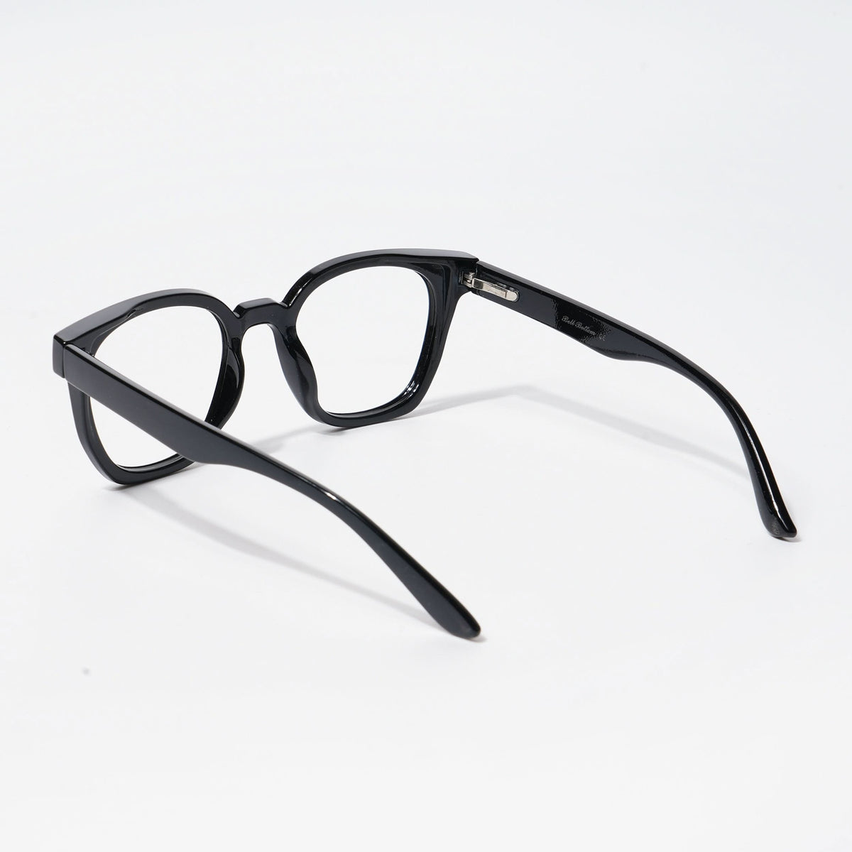 EyeJack Bell Bottom Shine Black Square Eyeglasses for Men & Women (62205CL396-C2)