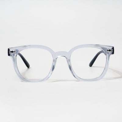 EyeJack Bell Bottom Transparent Square Eyeglasses for Men & Women (62205CL397-C3)