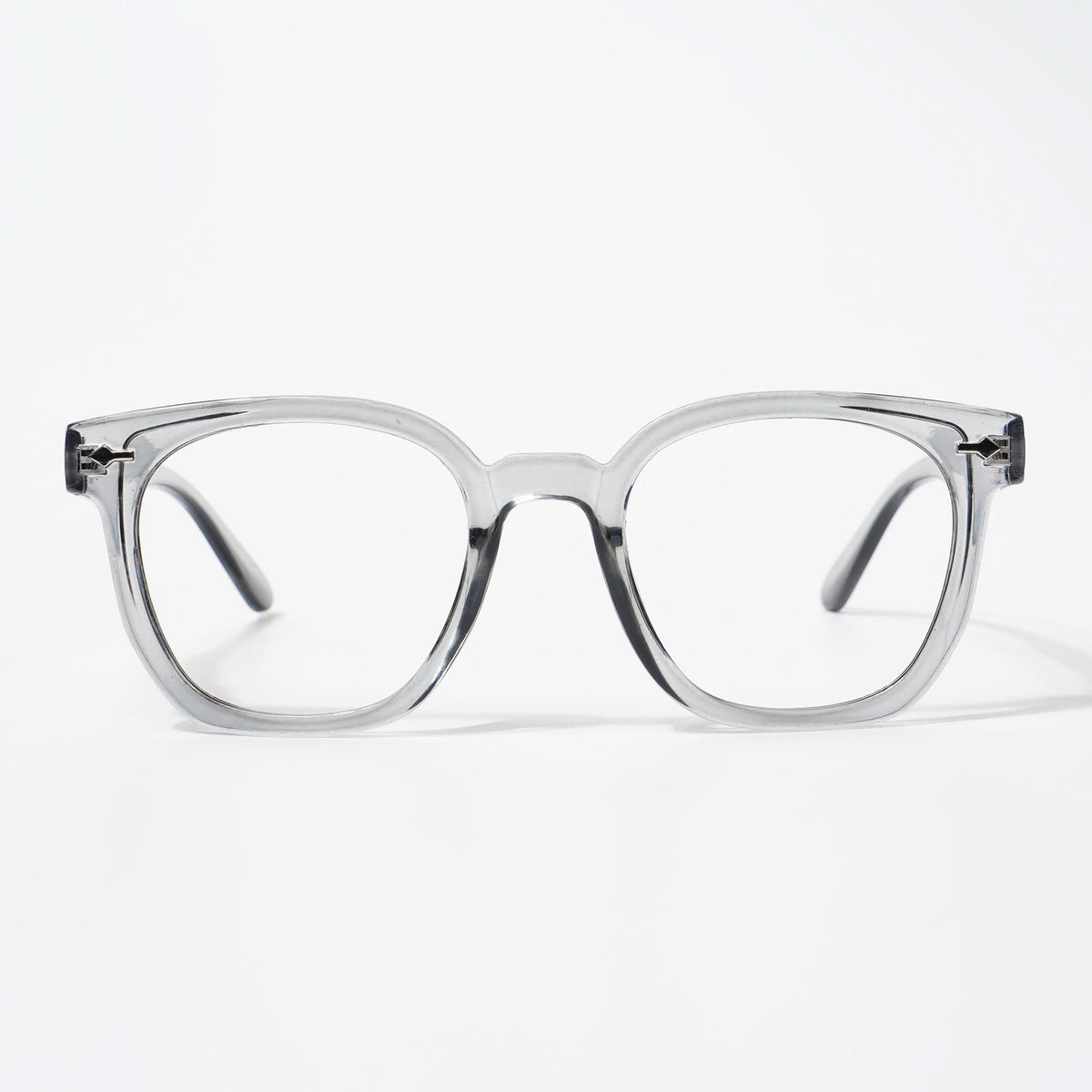 EyeJack Bell Bottom Shine Grey Square Eyeglasses for Men & Women (62205CL399-C5)