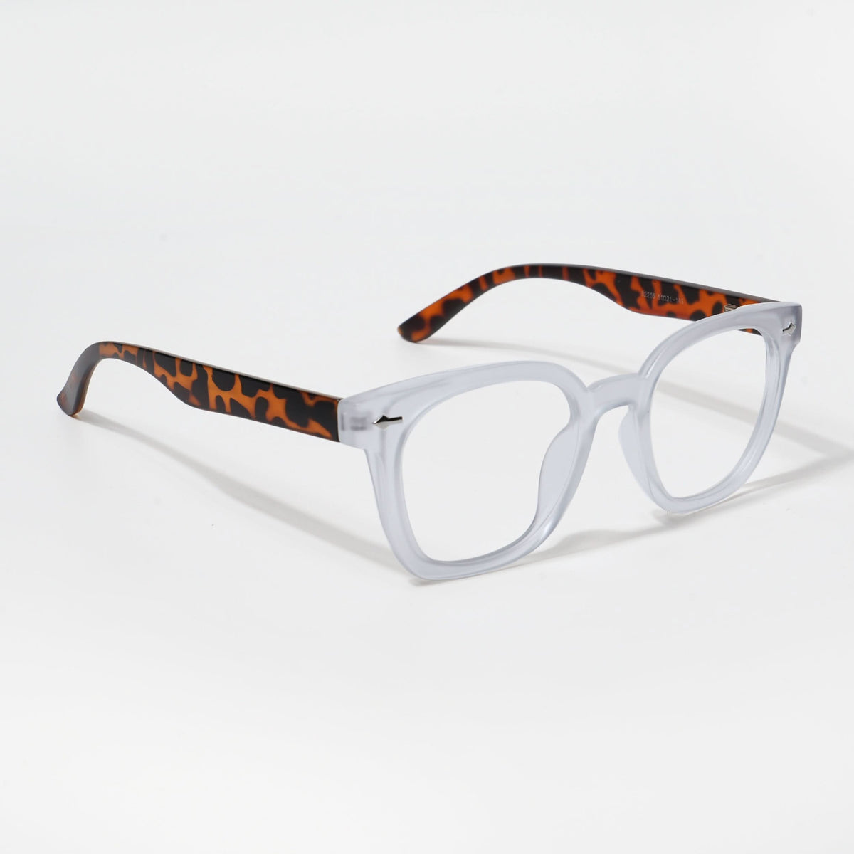 EyeJack Bell Bottom Matt Transparent Square Eyeglasses for Men & Women (62205CL400-C6)