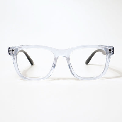 EyeJack Bell Bottom Transparent Square Eyeglasses for Men & Women (62206CL406-C3)