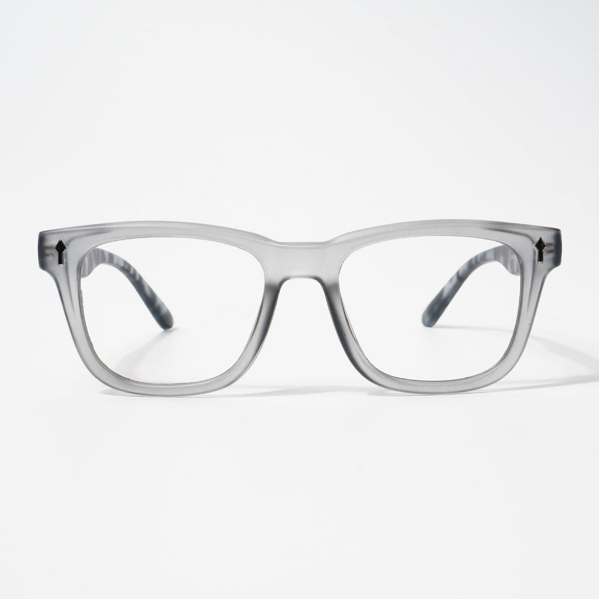 EyeJack Bell Bottom Matt Grey Square Eyeglasses for Men & Women (62206CL407-C4)