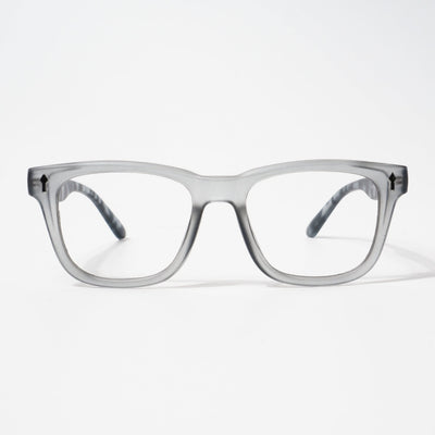 EyeJack Bell Bottom Matt Grey Square Eyeglasses for Men & Women (62206CL407-C4)