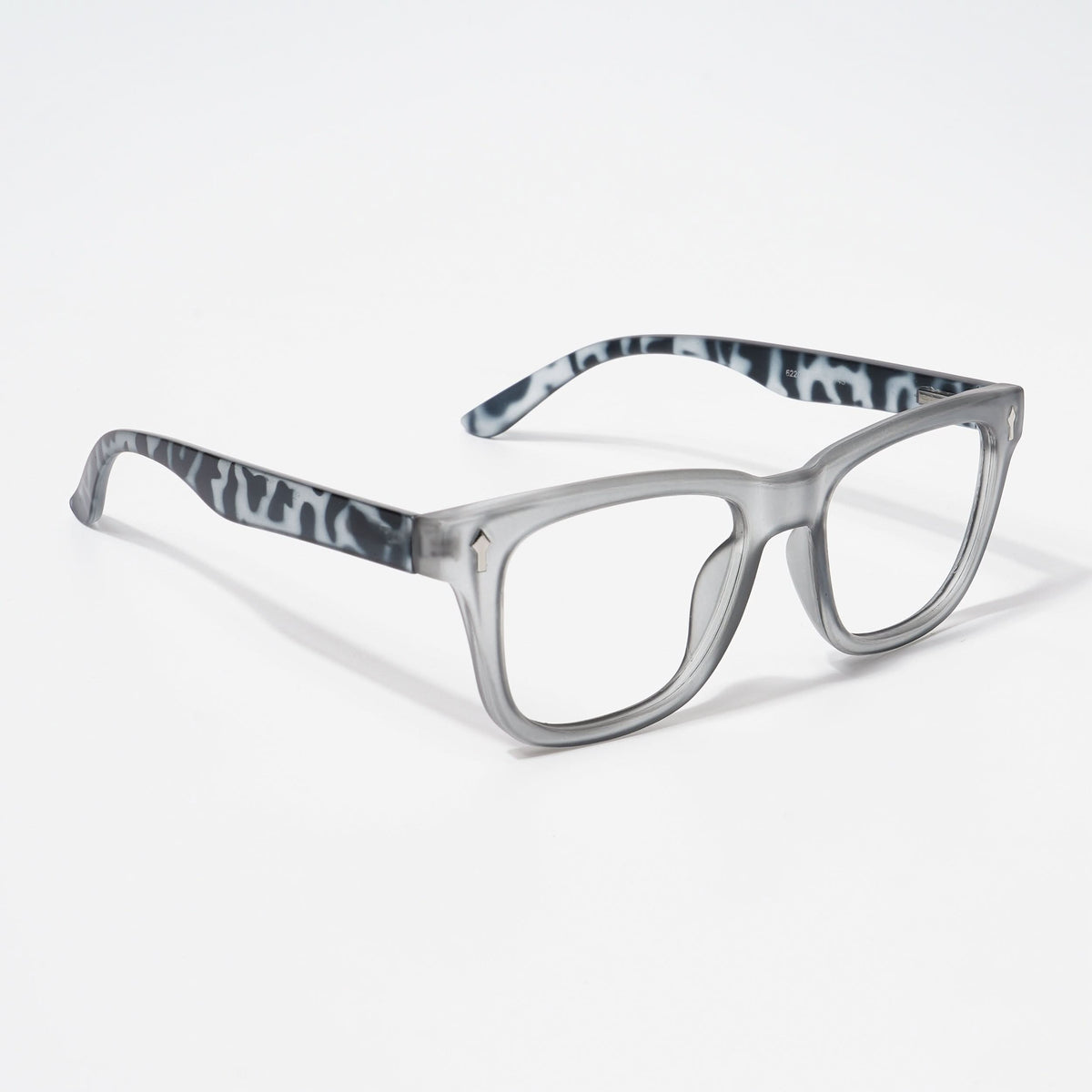 EyeJack Bell Bottom Matt Grey Square Eyeglasses for Men & Women (62206CL407-C4)