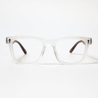 EyeJack Bell Bottom Matt Transparent Square Eyeglasses for Men & Women (62206CL409-C6)