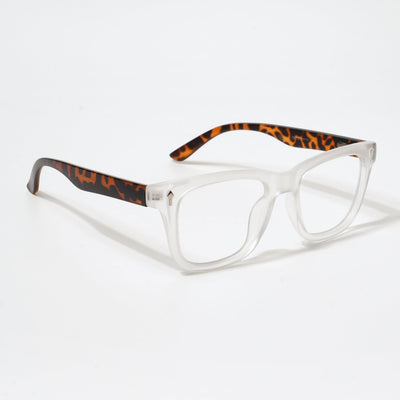 EyeJack Bell Bottom Matt Transparent Square Eyeglasses for Men & Women (62206CL409-C6)