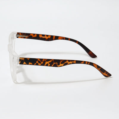 EyeJack Bell Bottom Matt Transparent Square Eyeglasses for Men & Women (62206CL409-C6)