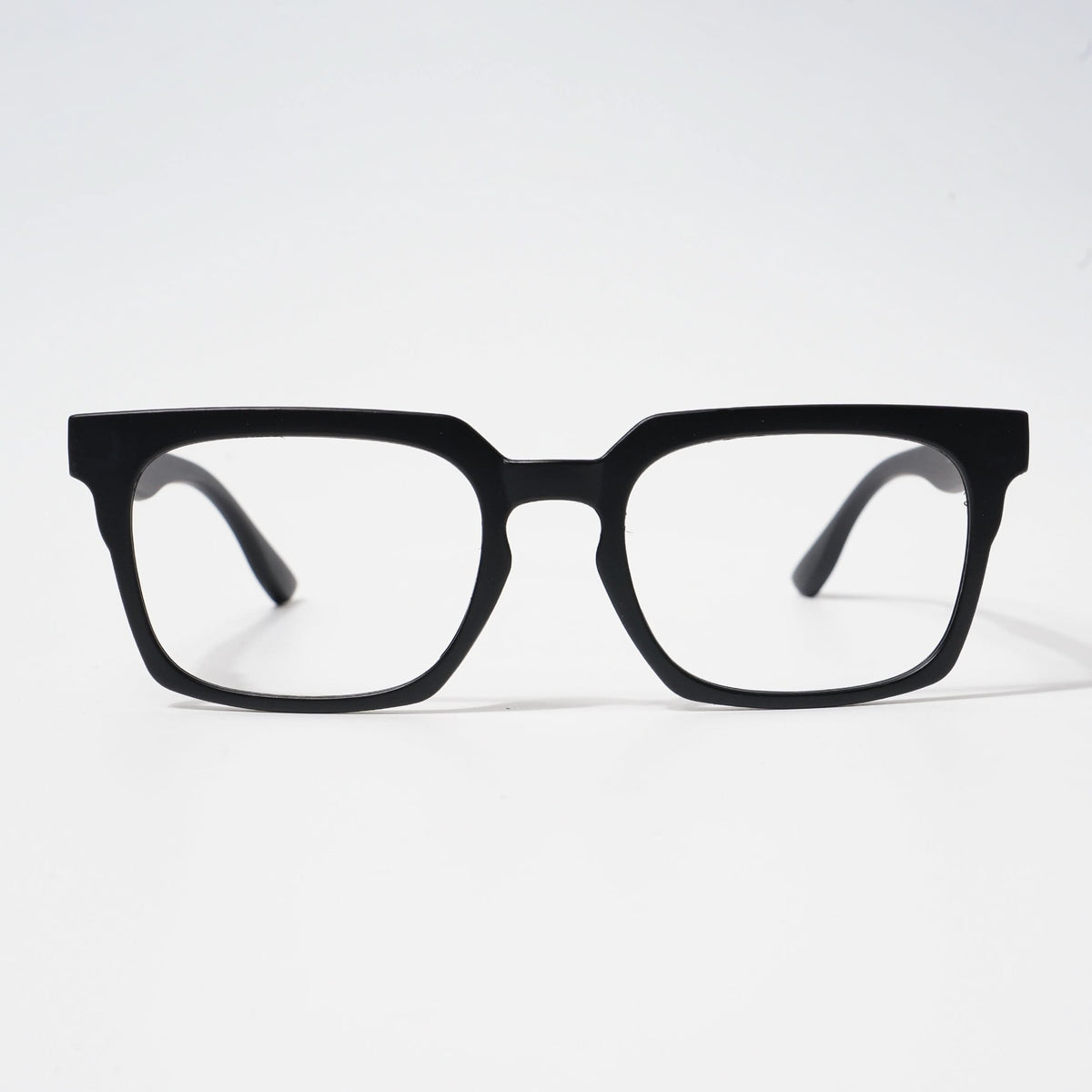 EyeJack Bell Bottom Matt Black Rectangle Eyeglasses for Men & Women (62207CL413-C1)