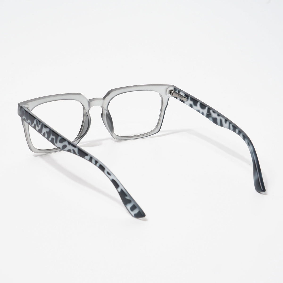 EyeJack Bell Bottom Matt Grey Rectangle Eyeglasses for Men & Women (62207CL416-C4)