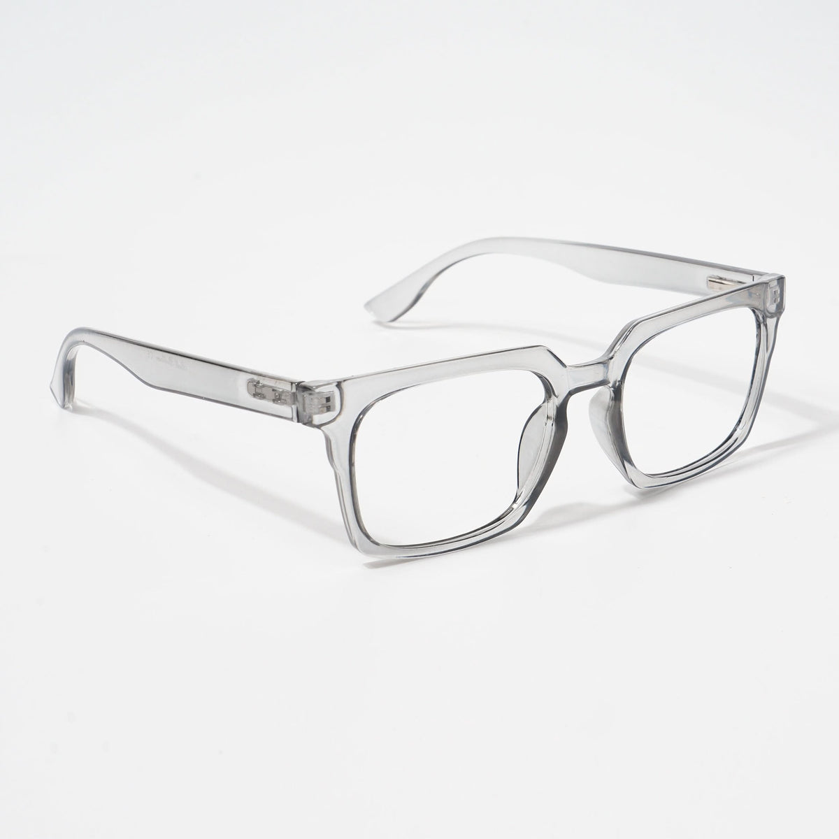 EyeJack Bell Bottom Shine Grey Rectangle Eyeglasses for Men & Women (62207CL417-C5)