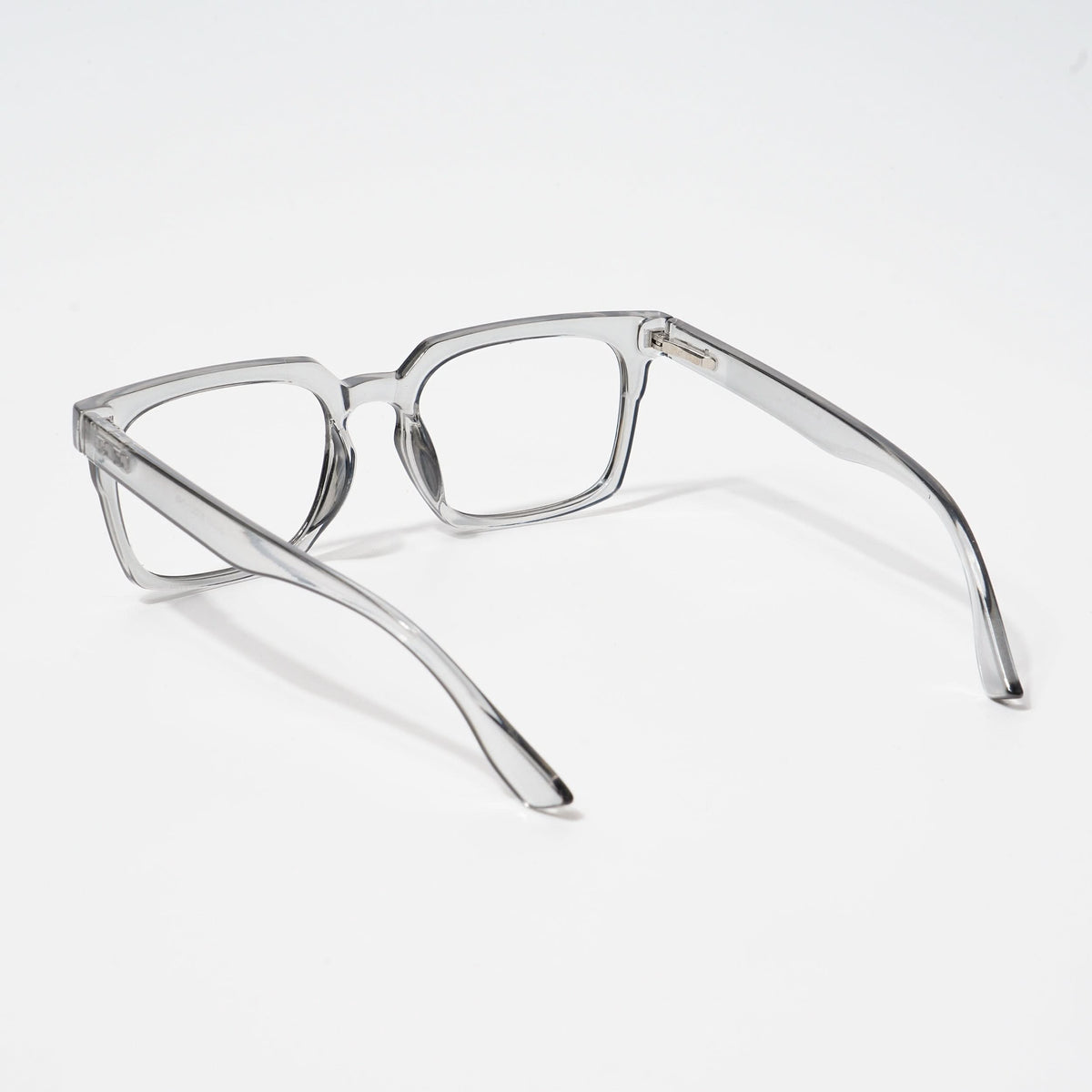 EyeJack Bell Bottom Shine Grey Rectangle Eyeglasses for Men & Women (62207CL417-C5)