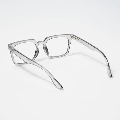EyeJack Bell Bottom Shine Grey Rectangle Eyeglasses for Men & Women (62207CL417-C5)