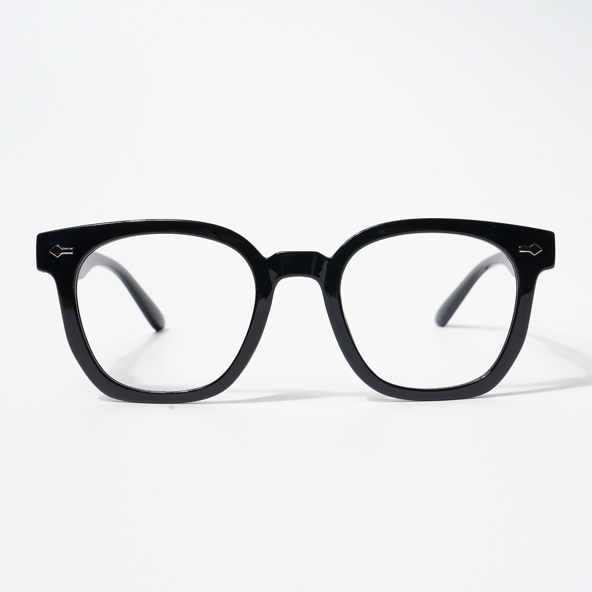 EyeJack Bell Bottom Shine Black Square Eyeglasses for Men & Women (62208CL423-C2)