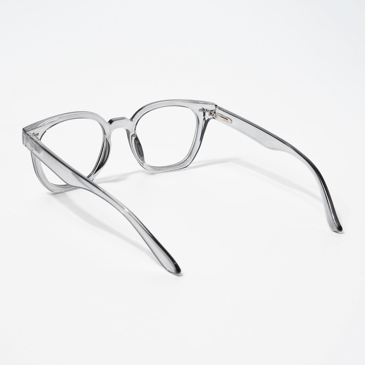 EyeJack Bell Bottom Shine Grey Square Eyeglasses for Men & Women (62208CL426-C5)