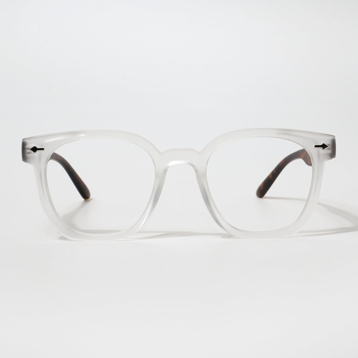EyeJack Bell Bottom Matt Transparent Square Eyeglasses for Men & Women (62208CL427-C6)