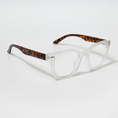 EyeJack Bell Bottom Matt Transparent Square Eyeglasses for Men & Women (62208CL427-C6)