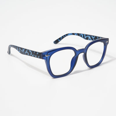 EyeJack Bell Bottom Matt Blue Square Eyeglasses for Men & Women (62208CL428-C7)
