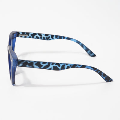 EyeJack Bell Bottom Matt Blue Square Eyeglasses for Men & Women (62208CL428-C7)