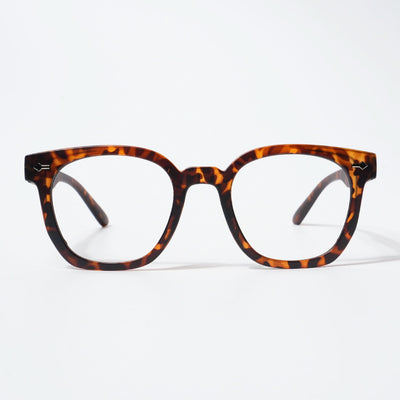 EyeJack Bell Bottom Demi Brown Square Eyeglasses for Men & Women (62208CL430-C9)