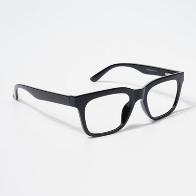 EyeJack Bell Bottom Shine Black Rectangle Eyeglasses for Men & Women (62209CL432-C2)
