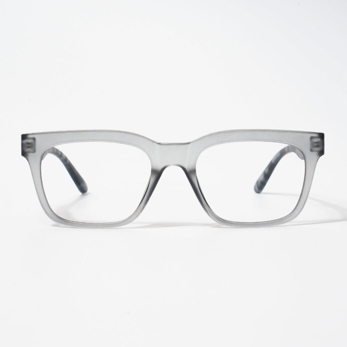 EyeJack Bell Bottom Matt Grey Rectangle Eyeglasses for Men & Women (62209CL434-C4)