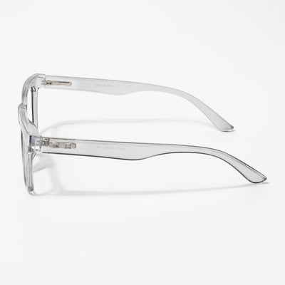 EyeJack Bell Bottom Shine Grey Rectangle Eyeglasses for Men & Women (62209CL435-C5)