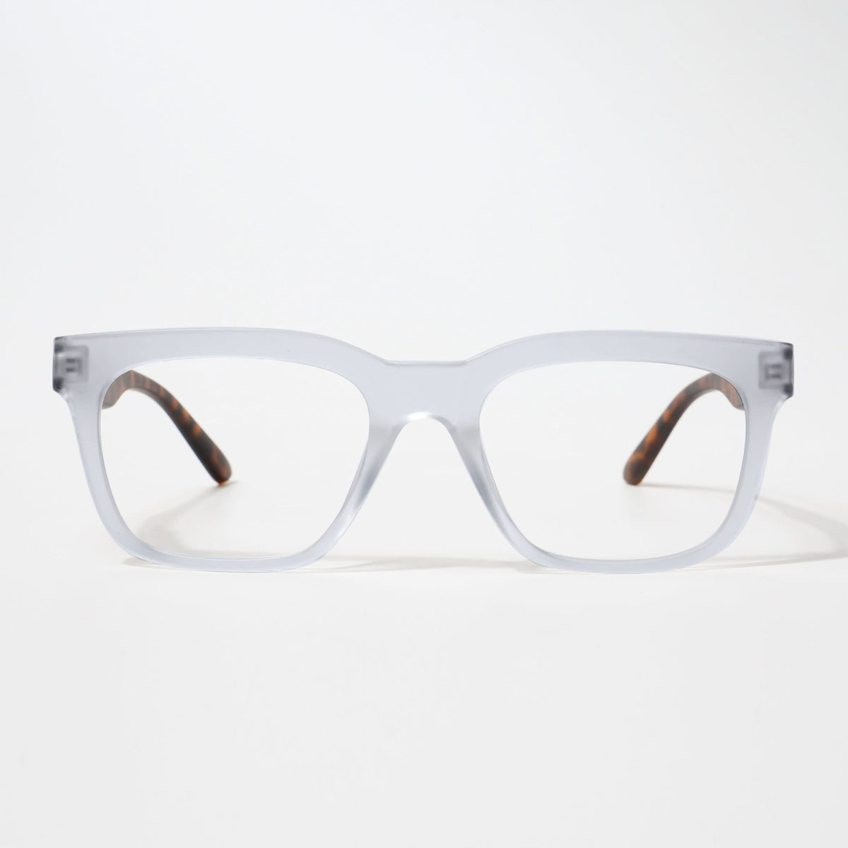 EyeJack Bell Bottom Matt Transparent Rectangle Eyeglasses for Men & Women (62209CL436-C6)