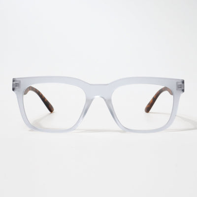 EyeJack Bell Bottom Matt Transparent Rectangle Eyeglasses for Men & Women (62209CL436-C6)