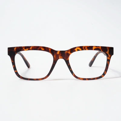 EyeJack Bell Bottom Demi Brown Rectangle Eyeglasses for Men & Women (62209CL439-C9)