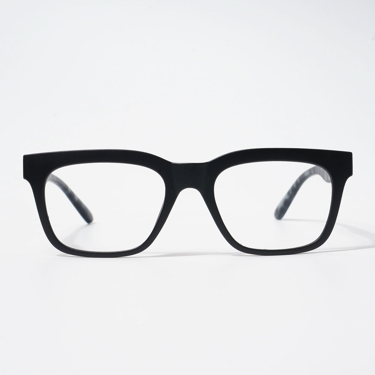 EyeJack Bell Bottom Matt Black Rectangle Eyeglasses for Men & Women (62209CL457-C10)
