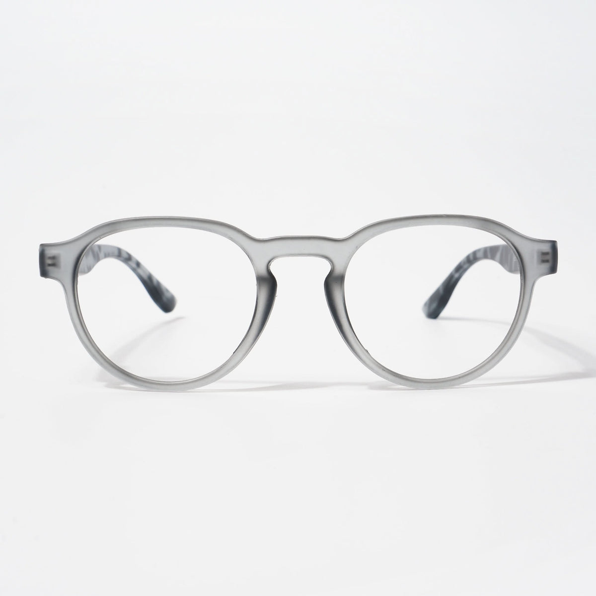 EyeJack Bell Bottom Matt Grey Round Eyeglasses for Men & Women (62210CL443-C4)
