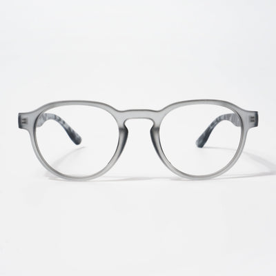 EyeJack Bell Bottom Matt Grey Round Eyeglasses for Men & Women (62210CL443-C4)