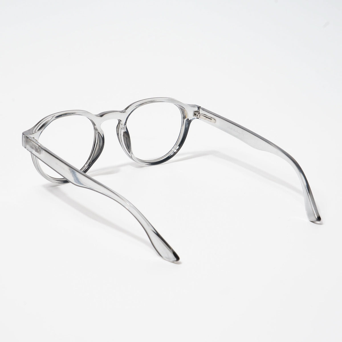 EyeJack Bell Bottom Shine Grey Round Eyeglasses for Men & Women (62210CL444-C5)