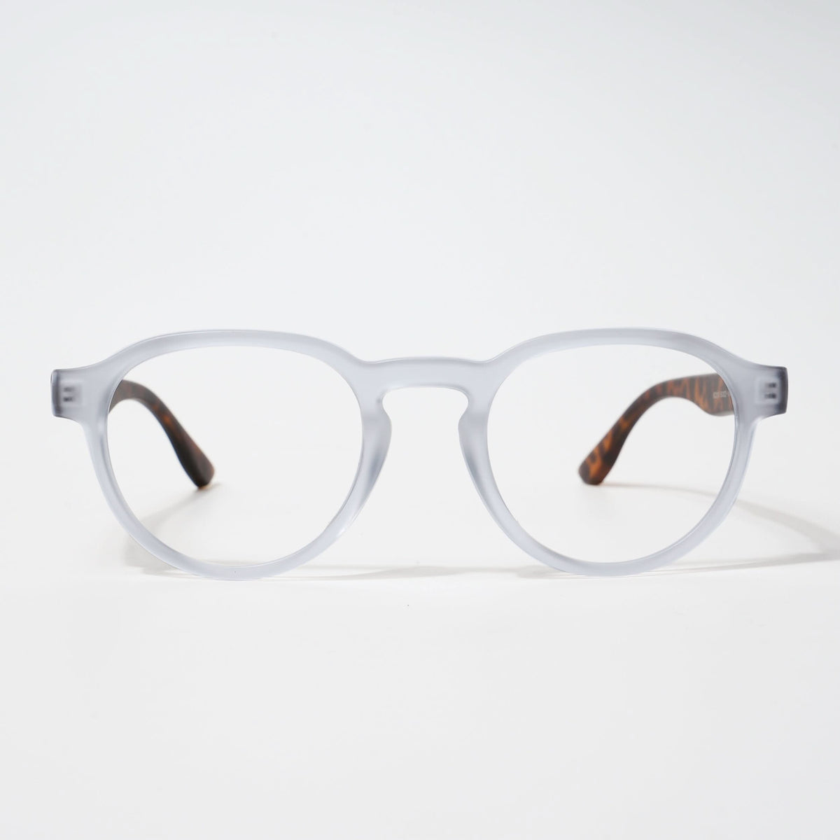 EyeJack Bell Bottom Matt Transparent Round Eyeglasses for Men & Women (62210CL445-C6)