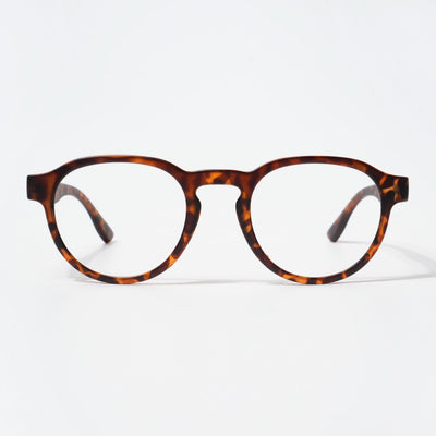 EyeJack Bell Bottom Demi Brown Round Eyeglasses for Men & Women (62210CL448-C9)